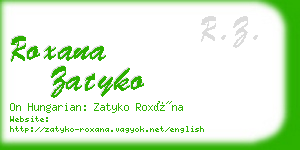 roxana zatyko business card